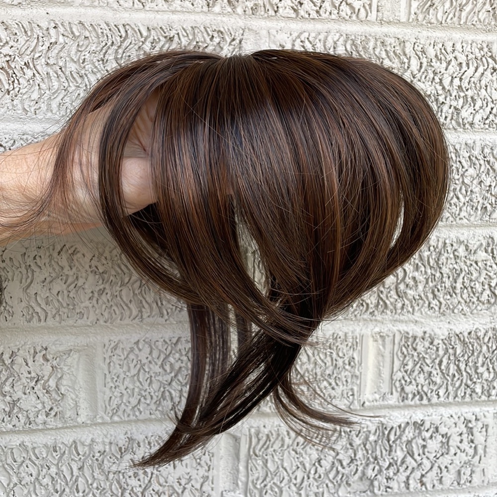 Source Unknown Brown Clip-In Fringe Bangs - Natural Brown Hairpiece